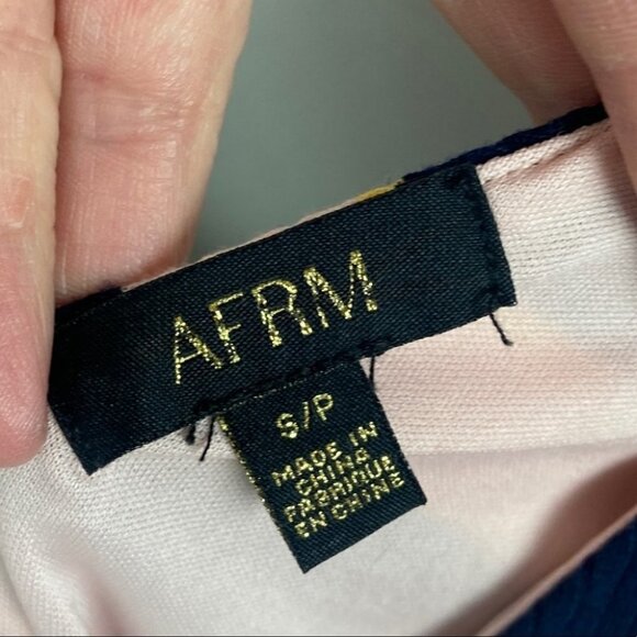 NEW Nordstrom AFRM Striped Bodysuit Double V Mooni Light‎ Pastel Pink Blue NWOT - Picture 4 of 16